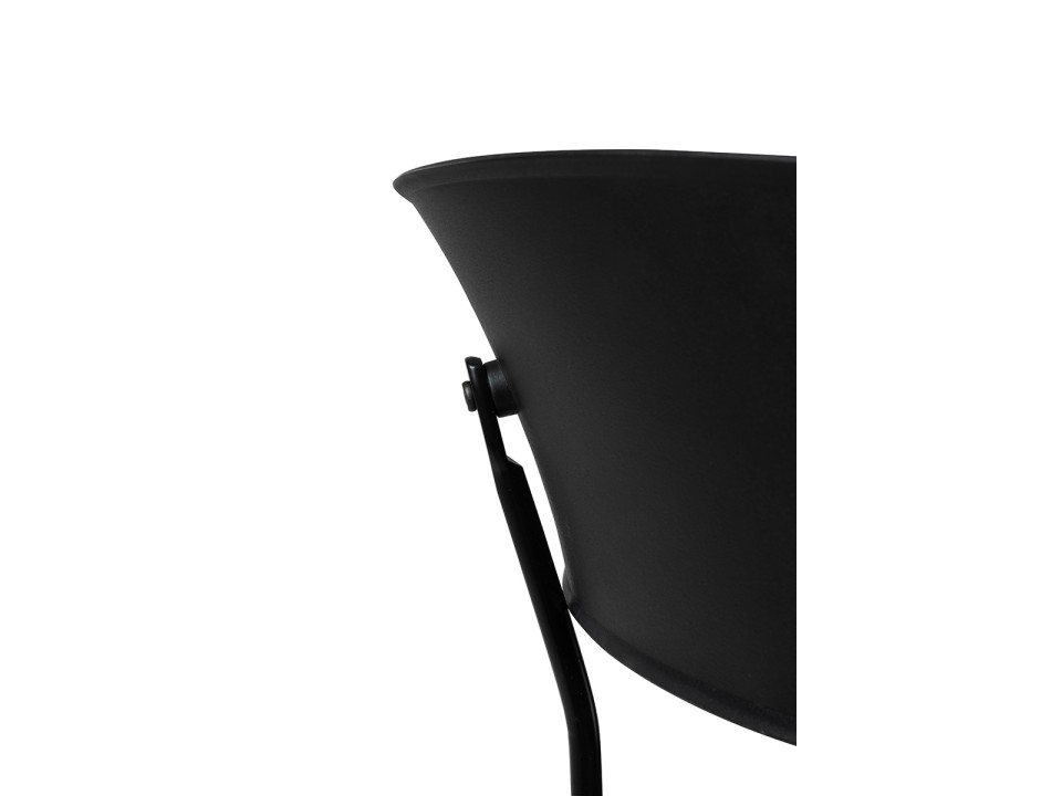 Krzesło JETT czarne - polipropylen, metal - King Home
